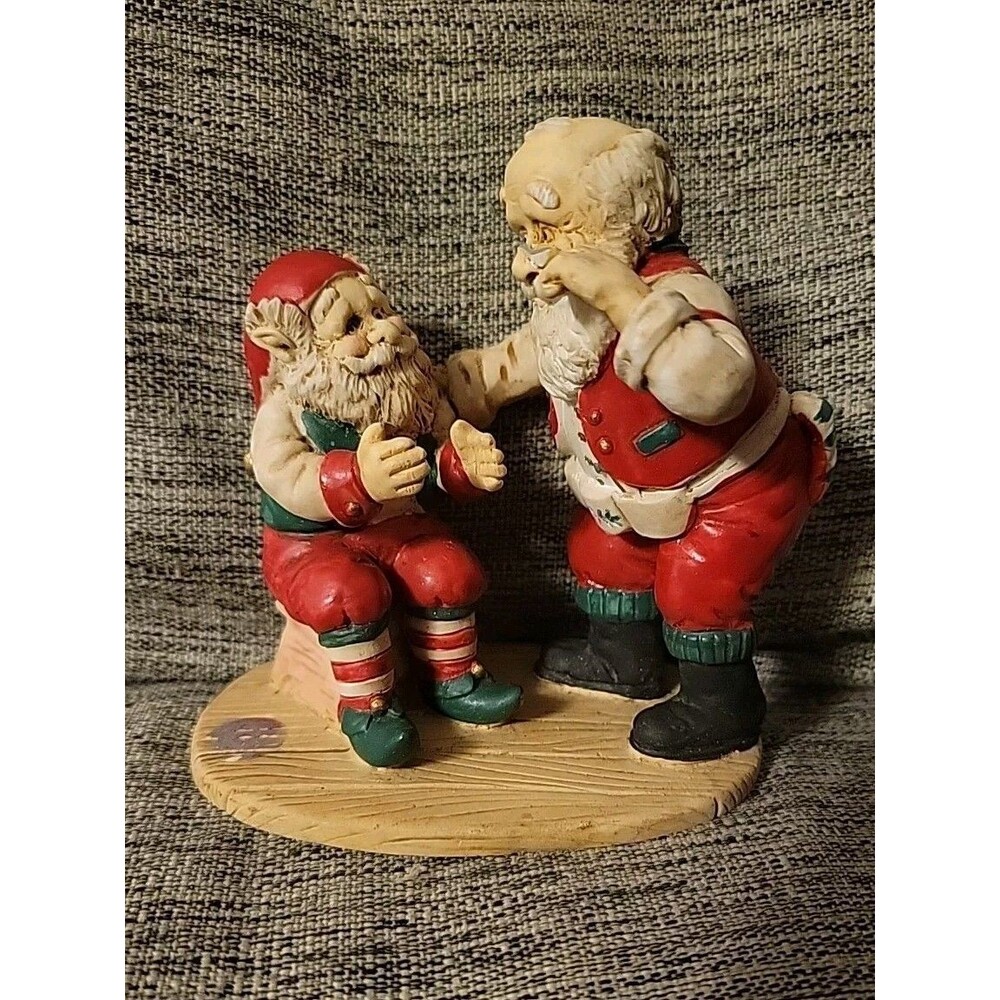 Midwest of Cannon Falls 3.5"~ Santa & Elf Figurine Christmas Tabletop Decor